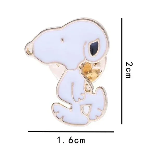 Snoopy 7 Piece Enamel Pin Set Cute Peanuts Cartoon Collectibles - Picture 7 of 8